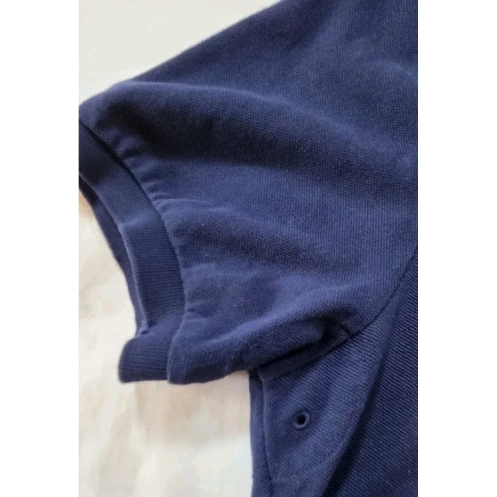 Polo‎ Ralph Lauren Navy Blue Crest Polo Shirt Men's XL Custom Fit Anchor 2nd RL
